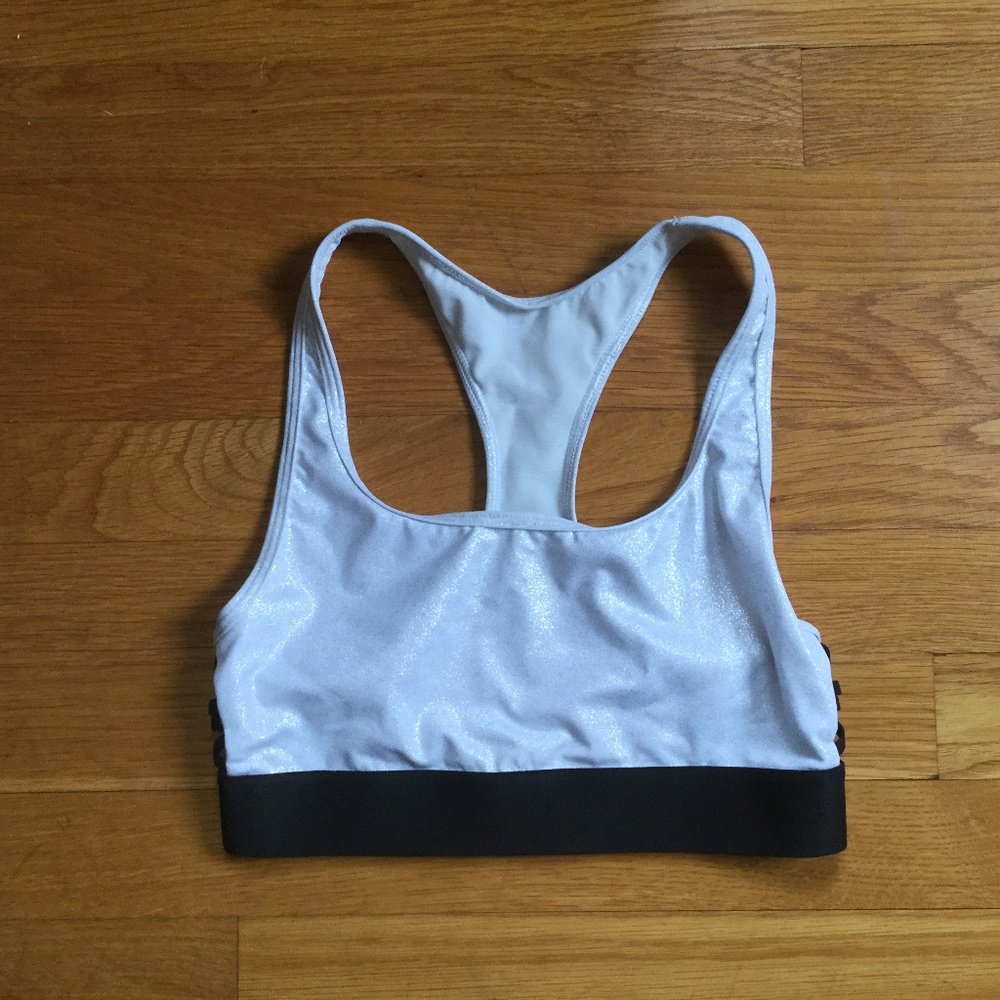 Victoria's Secret The Player Sports Bra XS Silver